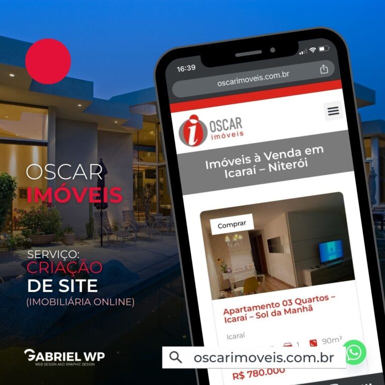 Conheça o site criado para a Imobiliária Oscar Imóveis